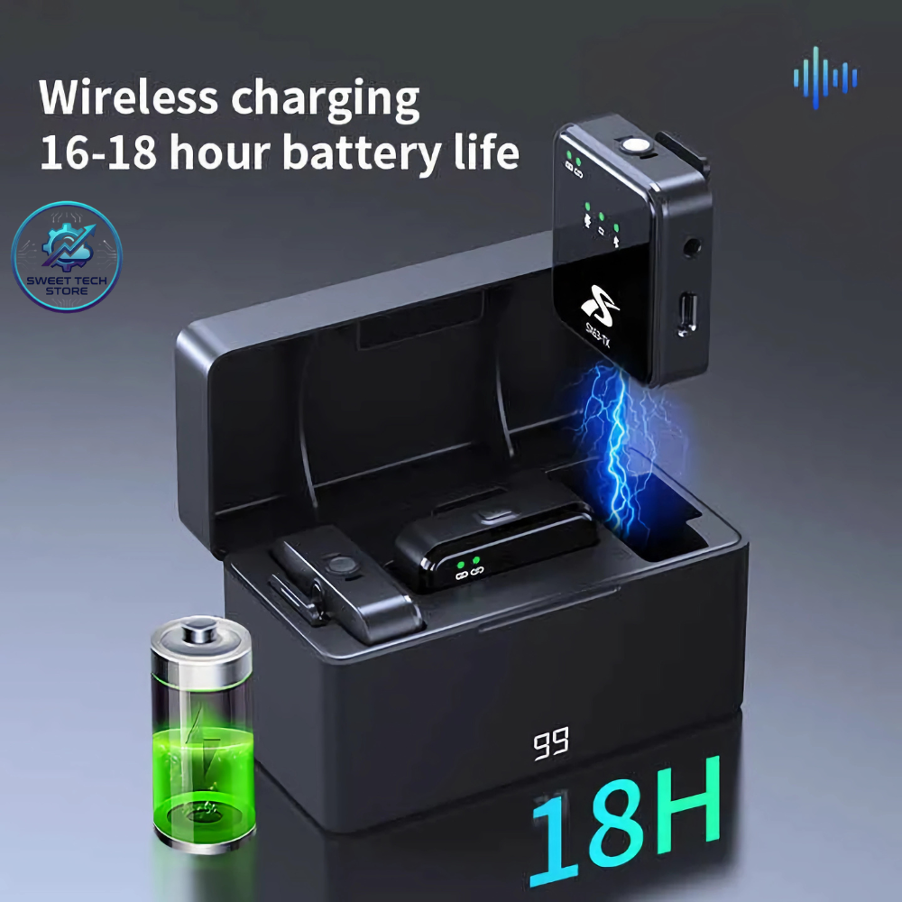 SX63 Wireless Microphone with Charging Case - Image 2